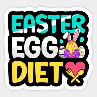 Easter Egg Diet Funny Easter T Shirt Design Sticker